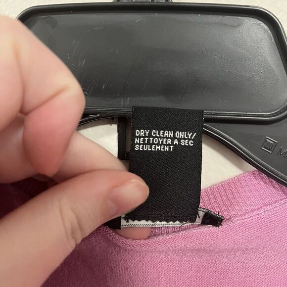 Theory Pink Wool Sweater Tank Top Women’s Size Large - Picture 4 of 5